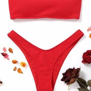 zaful red bikini